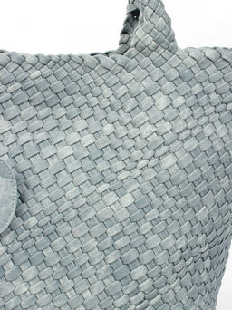 LACCOMA сумка СУ1033-винтаж синий эко кожа хлопок фото 3