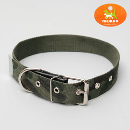 Ошейник брезентовый однослойный Камуфляж, 72 х 3,5 см, ОШ 45-60 см