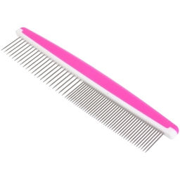 Цена за 2 шт. Расческа - пуходёрка комбинированная для животных "ЛАПУСИКИ", цвет розовый, 17*3,5см (блистер)