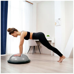 Полусфера BOSU гимнастическая, 58 х 25 см, с насосом, цвет серый - Simaland фото 8