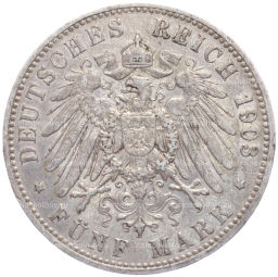 Монета 5 марок 1903 года A Германия (Пруссия)