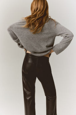 Pantal?n bootcut en tejido revestido - H&m фото 6