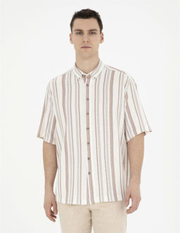 Kahverengi Oversize K_sa Kollu G_mlek