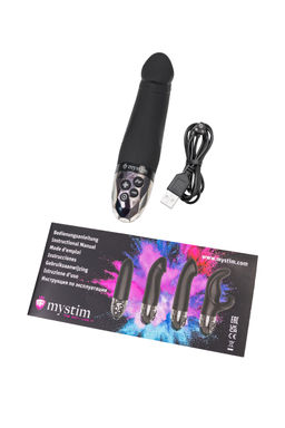 Вибратор Mystim Real Deal Neal с электростимуляцией, силикон, черный, 16,5 см фото 7