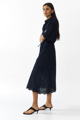 Vestido camisero de algod?n con bordado ingl?s - H&m фото 3