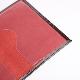 Обложка для паспорта, тёмно-коричневая