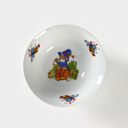 Салатник детский Добрушский завод «Лесовичок», 360 мл, d=14.5 см, фарфор, белая, рисунок МИКС