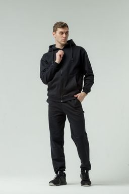 265ПМ Костюм мужской на молнии, черный (3хнитка петля) - Knitka wear фото 7