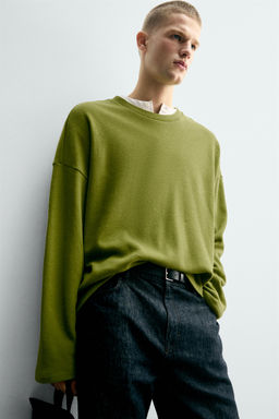 COTTON/LINEN SWEATSHIRT - Zara фото 4