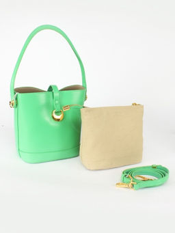 Сумка женская натуральная кожа GU 165-8226, 3отд, плечевой ремень, зеленый SALE 256003