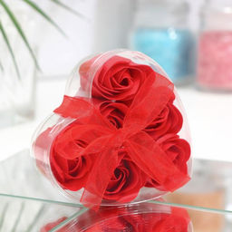 Мыльные розы, красные, набор 6 шт.