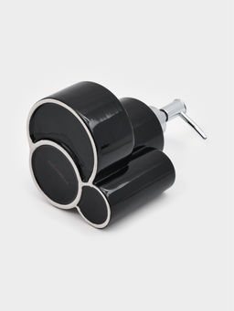 Дозатор для моющего средства Доляна «Милитари», 370 мл, с губкой и щёткой, чёрный