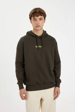 Толстовка свободного кроя с капюшоном Rick and Morty - Defacto фото 4