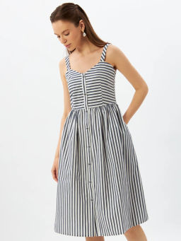 Платье Сарафан из хлопка с принтом полоска - Tantino фото 7