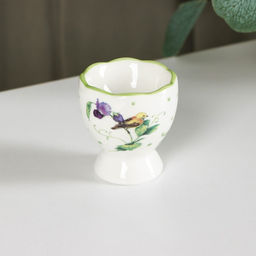 Подставка фарфоровая для яйца Доляна Зелёный сад, 4,55 см