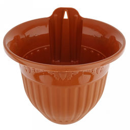 Кашпо для цветов пластмассовое Лозанна 2л, 19х18,5х16см, настенное крепление, полипропилен, терракотовый (Россия) - Домашняя мода фото 2