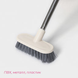 Щётка на ручке Доляна, 46×13×5 см, белая