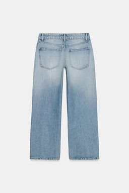 JEANS TRF WIDE LEG CROPPED TIRO BAJO / Azul claro - Zara фото 7