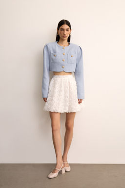 Юбка баллон с объемными розами