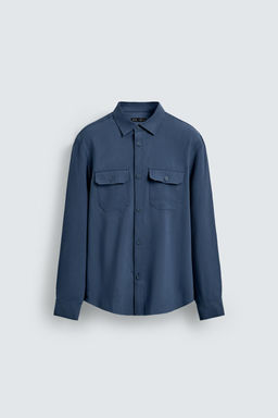 FLOWING SHIRT WITH POCKETS - Zara фото 7