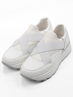 03-A1030-9 WHITE Кроссовки женские (натуральная кожа)