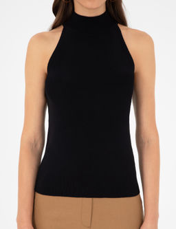 Блузка Pierre Cardin Slim Fit черная трикотажная