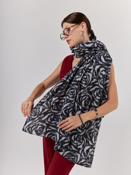 Большой, мягкий, тонкий и очень нежный двусторонний палантин с рисунком - Tantino фото 4