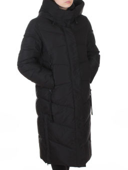 A73 BLACK Пальто зимнее женское (200 гр. холлофайбер)