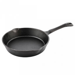 Сковорода чугунная д20см, h4,5см, длина 35,5см, литая ручка, "My Real Iron Cook" (Китай)