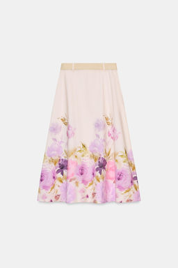 FLORAL PRINT MIDI SKIRT - Zara фото 13