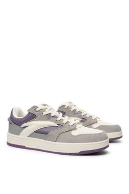 Кеды Серый/Бежевый/Фиолетовый