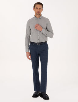 Lacivert Ekstra Slim Fit Kuma_ Pantolon