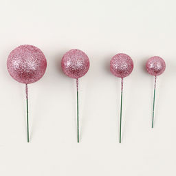 Топпер для торта «Бусины», набор 20 шт., розовый