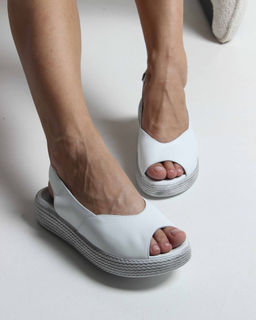 Босоножки 1042.2530w. Белый серый