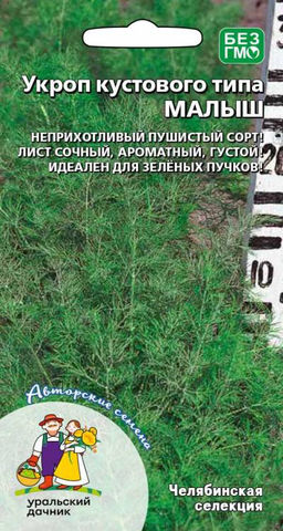 Укроп МАЛЫШ  Неприхотливый пушистый сорт! Лист сочный, ароматный, густой! Идеален для зелёных пучков!