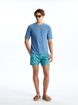 K?sa Boy Desenli Erkek Deniz ?ortu