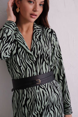 Платье-рубашка с английским воротником принт - Martichelli фото 248