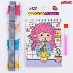 Цена за 2 шт. Алмазная вышивка Ичиго, 13.7?18.3 см, картон, с частичным заполнением