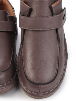 01-D7581-6 BROWN Ботинки демисезонные женские (натуральная кожа) - Фабричный китай фото 11
