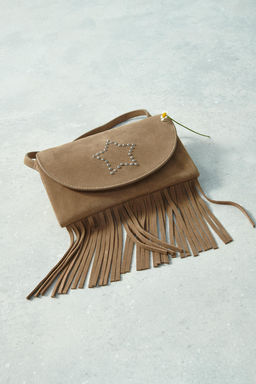 LEATHER FRINGED BAG - Zara фото 7