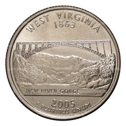 25 центов 2005 года D Штаты и территории - Западная Вирджиния