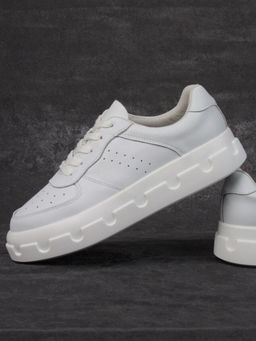 05-PDXL101-1 WHITE Кроссовки женские (натуральная кожа)