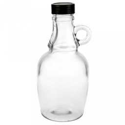 Бутылка стеклянная "Южанка" 0,5л h19,5см, д/горла 2,4см, с ручкой, пластмассовая винтовая крышка (д/основания 7см) (Китай)