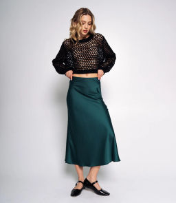 Юбка #КТ2103, изумрудный - Dommod фото 6