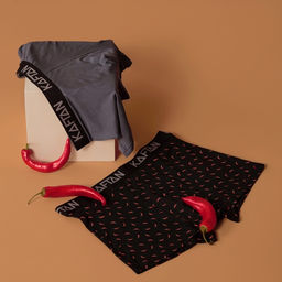 Набор трусов KAFTAN Hot Stop 2 штуки, чёрный/серый, размер 50