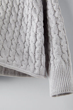 CABLE-KNIT CHENILLE SWEATER - Zara фото 5