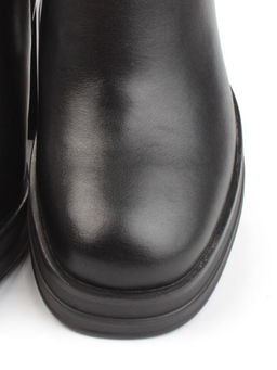 04-M3-838 BLACK Ботильоны зимние женские (натуральная кожа, натуральный мех)