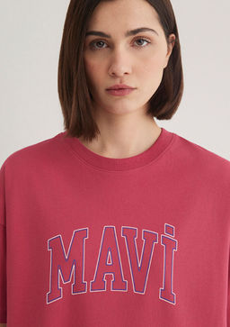 Mavi Logo Bask?l? Pembe Tisort  фото 6
