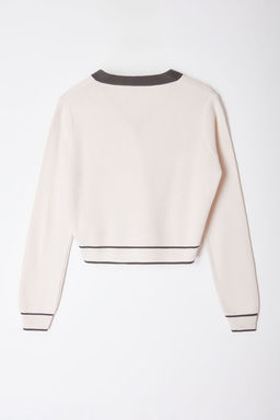 TRENDYOLMILLA Antrasit Kurdele/Fiyonk Detayl? Triko H?rka TWOAW25HI00246 фото 7