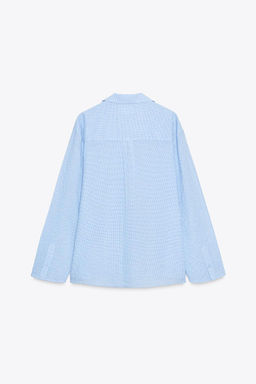 ZW COLLECTION TEXTURED OVERSIZE SHIRT - Zara фото 7